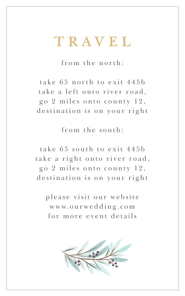 Make a lasting impression with our timeless Geometric Union Direction Cards. 