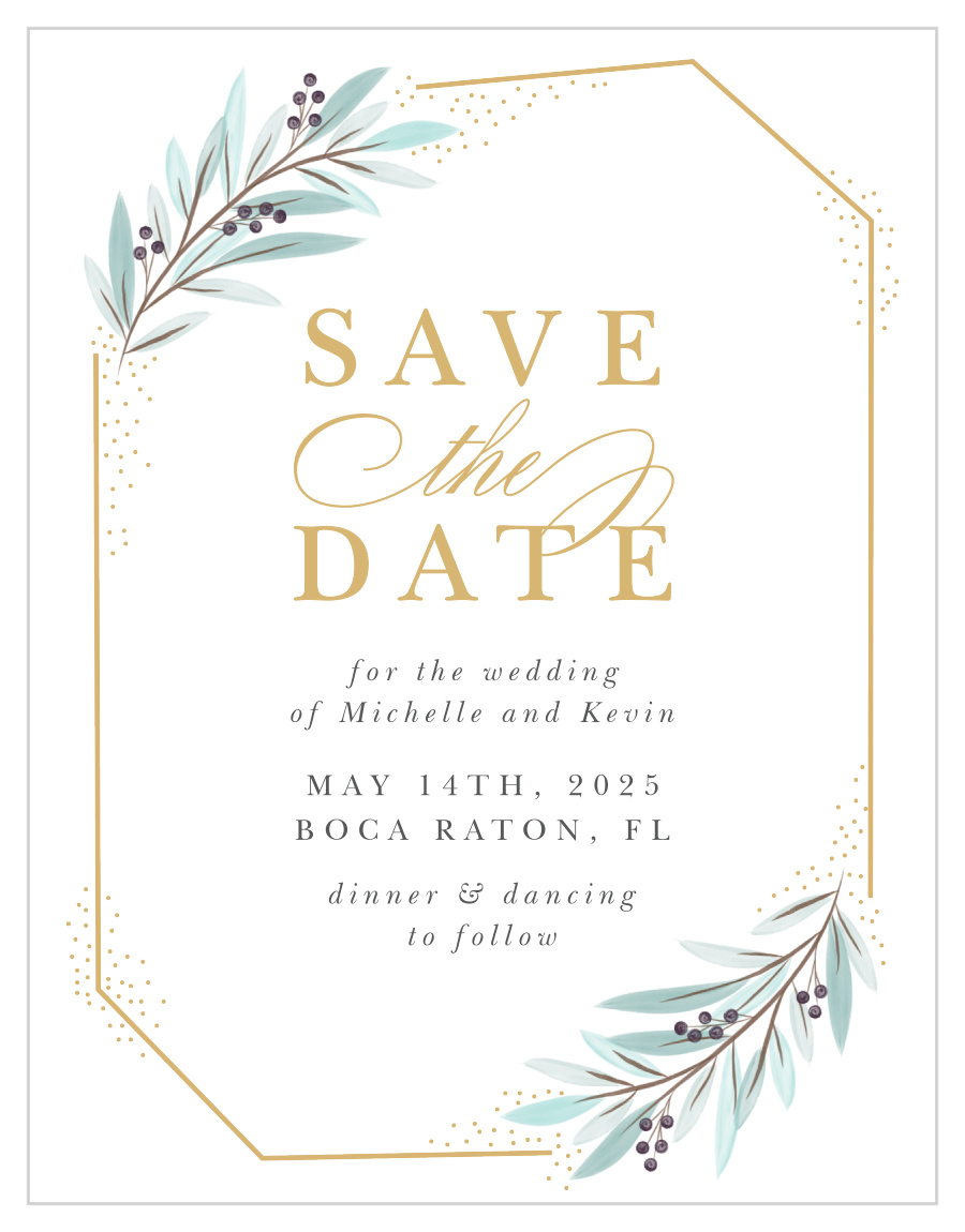 Geometric Union Save the Date Cards