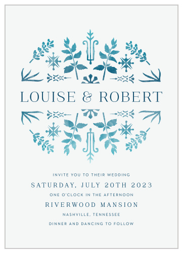 Look no further than our beautiful Painted Floral Wedding Invitations to kickstart your event!
