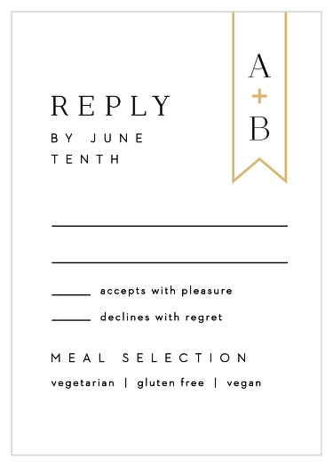 Make a sophisticated impression with our Minimalist Banner Response Cards.