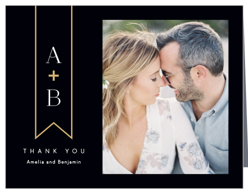 Make a sophisticated impression with our Minimalist Banner Thank You Cards.