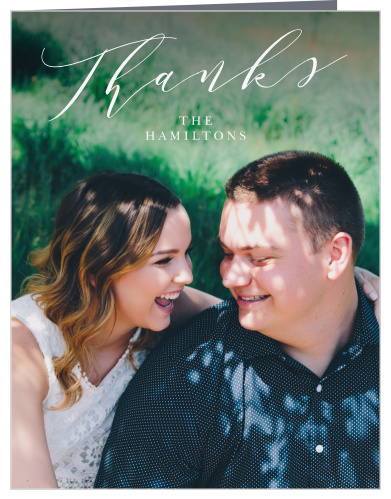 The support of family and friends on your special day meant a lot to you, show them your appreciation with our Classic Simplicity Wedding Thank You Cards.