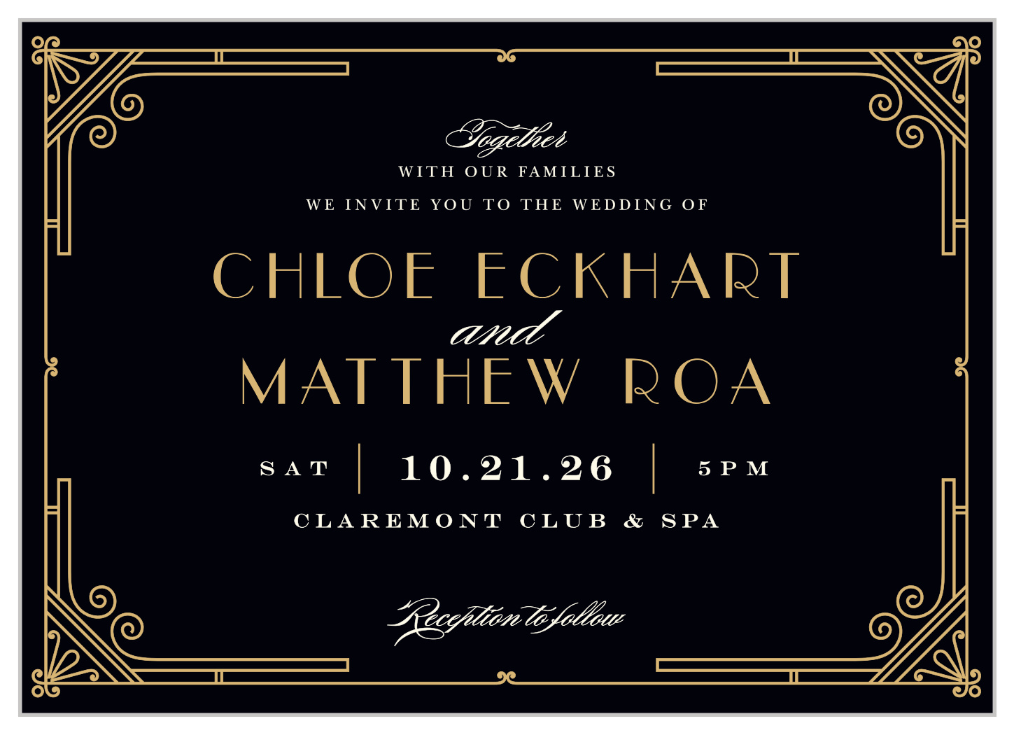 Night Deco Wedding Invitations