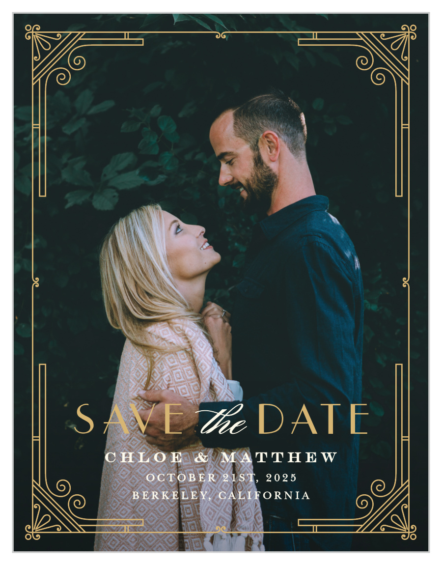 Night Deco Save the Date Cards