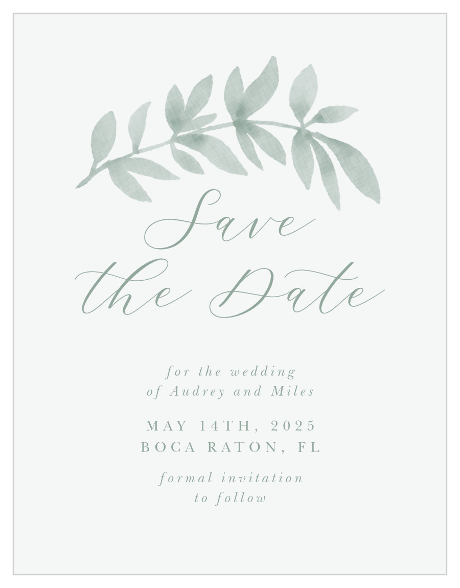 Flowing Ferns Save the Date Magnets