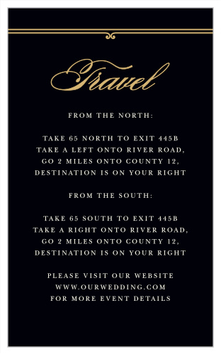 Allow our Night Deco Direction Cards to guide your guests to your event's venue!