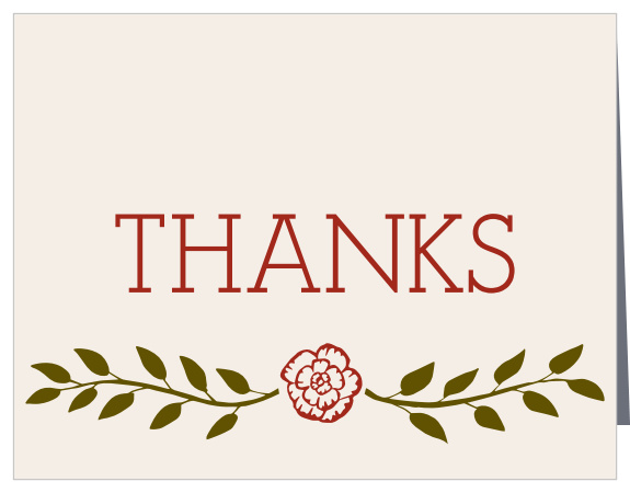 Express your gratitude to family and friends with Illustrated Peonies Thank You Card