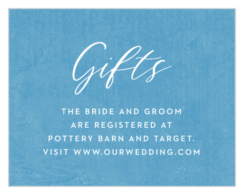 Our ocean-inspired Rocky Beach Stamp Registry Cards are a perfect additon to your tropical wedding suite!