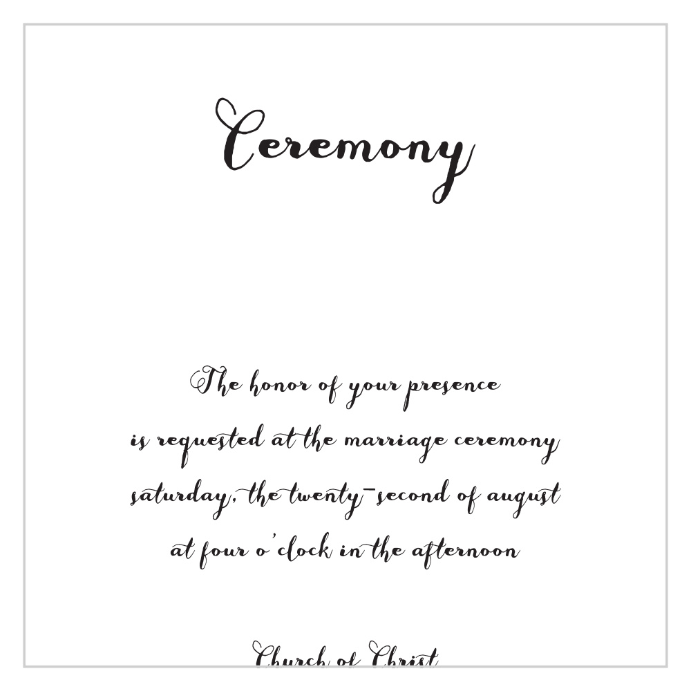 Leafy Love Ceremony Cards