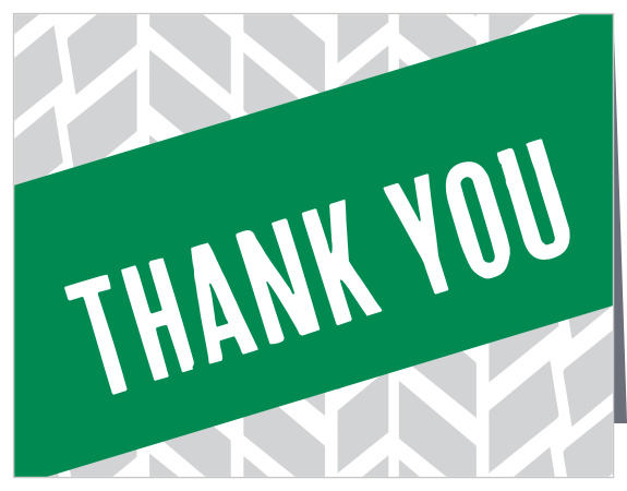 Say Thanks with the Angled Modern Thank You Card! Customize the colors of the unique design as well as the fonts, and text. 