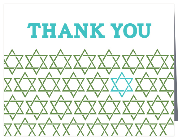 Featuring tons of stars and bold lettering, the Field Of Stars Bar Mitzvah Thank You Card is the perfect way to express your gratitude to friends and loved ones!