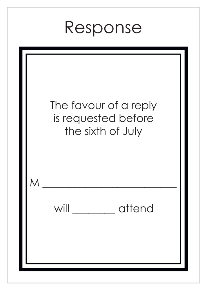 Formal Photo Response  Cards