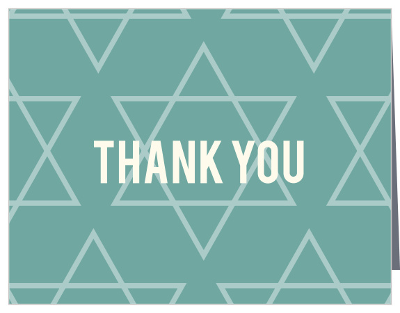 The Modern Bar Mitzvah Thank You Card is sure to be a hit with friends and loved ones! 