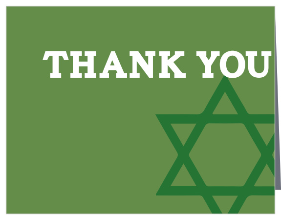 The Subtle Watermark Bar Mitzvah Thank You Card is perfect for those wanting to send a clean, simple message of thanks.