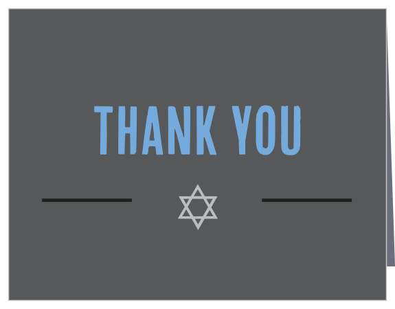 Simple and sophisticated, the Subway Bar Mitzvah Thank You Card is perfect for expressing your gratitude to all those who celebrated with you! Completely customizable, too! 