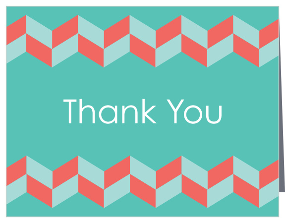 The Checkered Chevron Bat Mitzvah Thank You Card is such a fun and trendy way to express your gratitude to friends and family! Completely customizable, too!