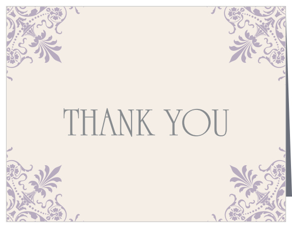 Send your gratitude to family and friends with the Elegant Corners Bat Mitzvah Thank You Card. With it's vintage damask corner decor, your recipients will sure be impressed! Completely customizable, too!