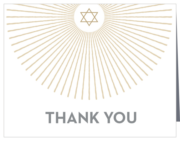 The Star Shine Bar Mitzvah Thank You Card is perfect for anyone wanting a simple, yet fun way to say thanks! Completely customizable, too! 