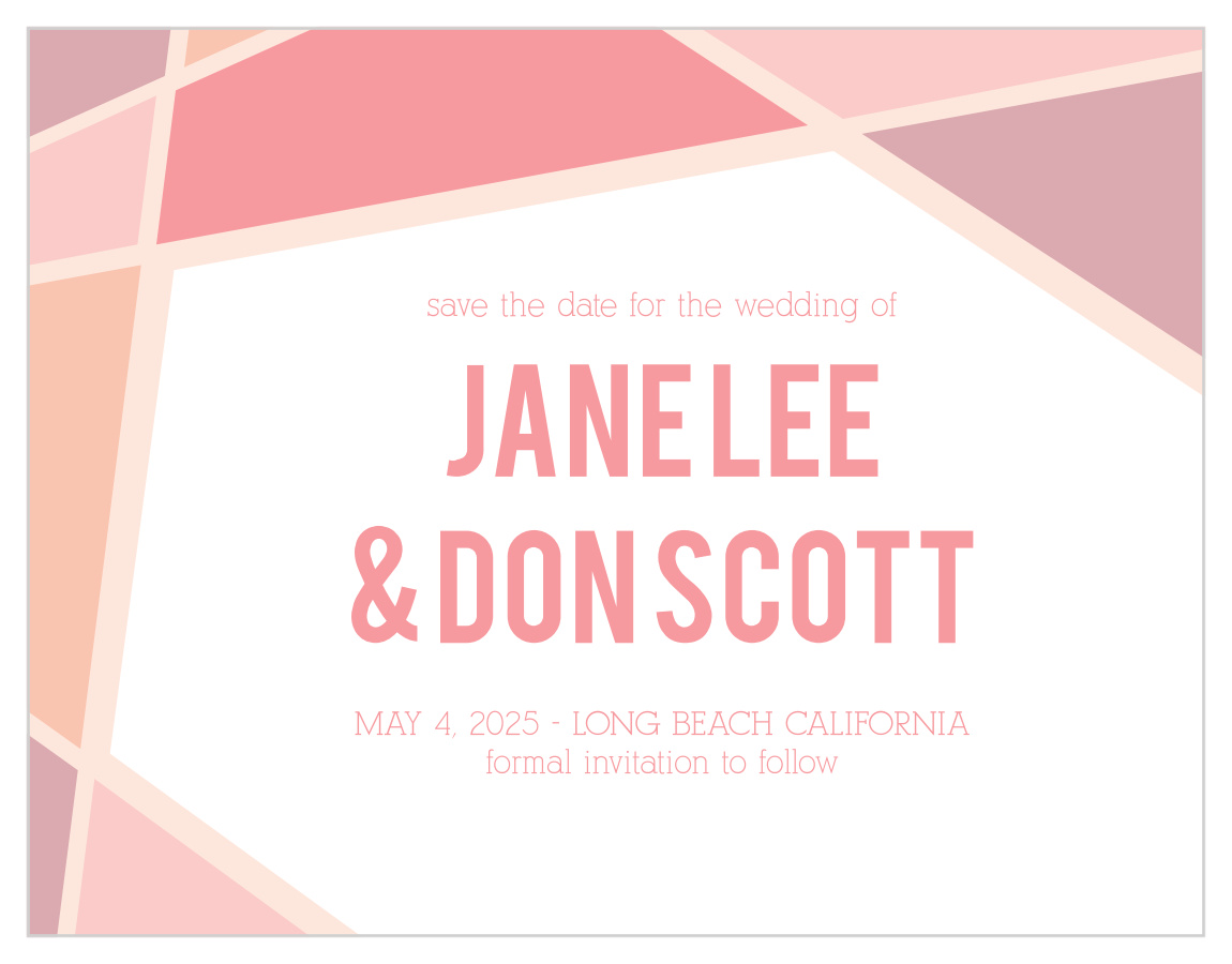 Geometric Frame Save the Date Cards