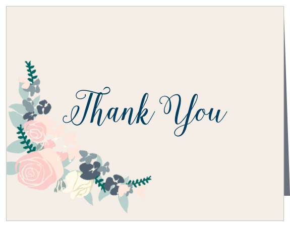 Express your gratitude to family and friends with our Illustrated Corner Wreath Thank You Card. Completely customizable, too!