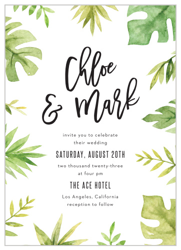 Our Fun Foliage Wedding Invitations surround you with close friends and family on your special day.