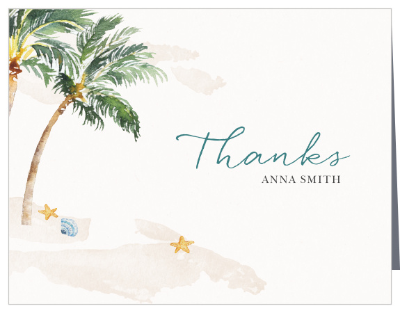 Whether your event is being held beach-side or not, feel like you're on vacation with our At Sea Bridal Shower Thank You Cards.