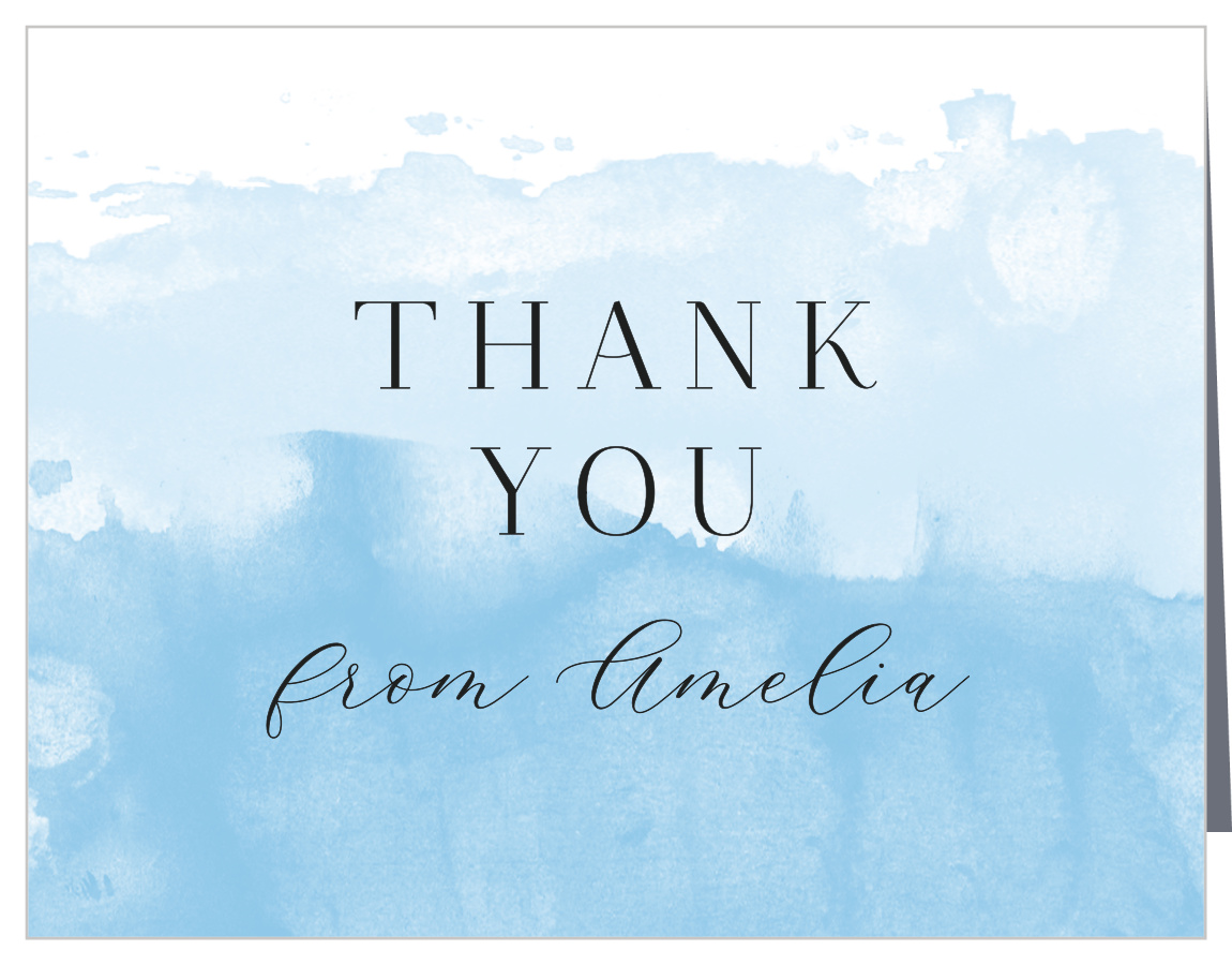 Beach Watercolors Bridal Shower Thank You Cards