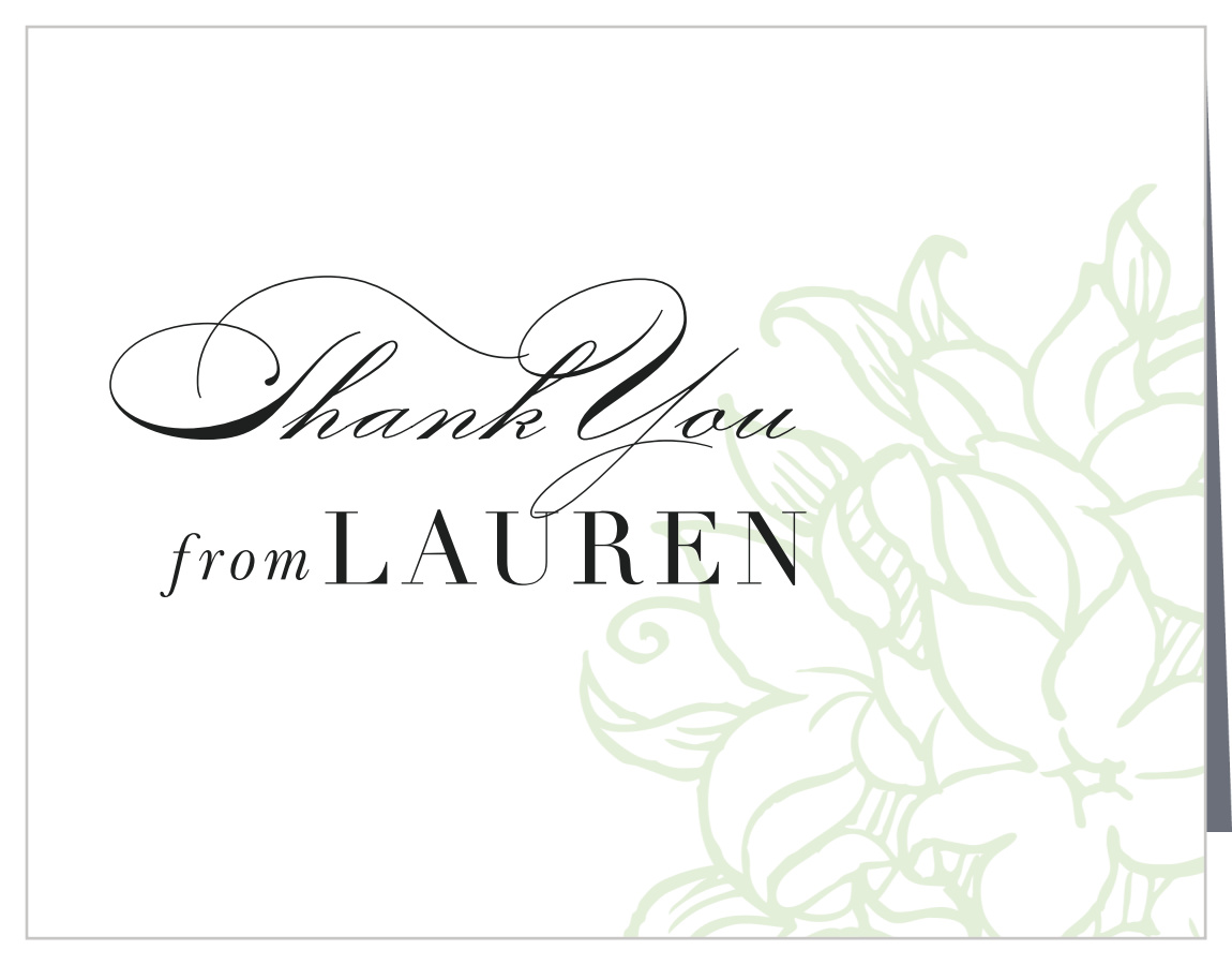 Bouquet Watermark Bridal Shower Thank You Cards