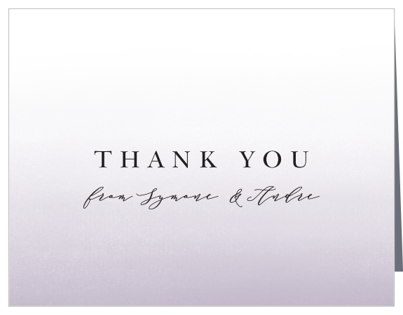Show your appreciation for your friends and family's support, with our Awesome Ombre Wedding Thank You Cards!
