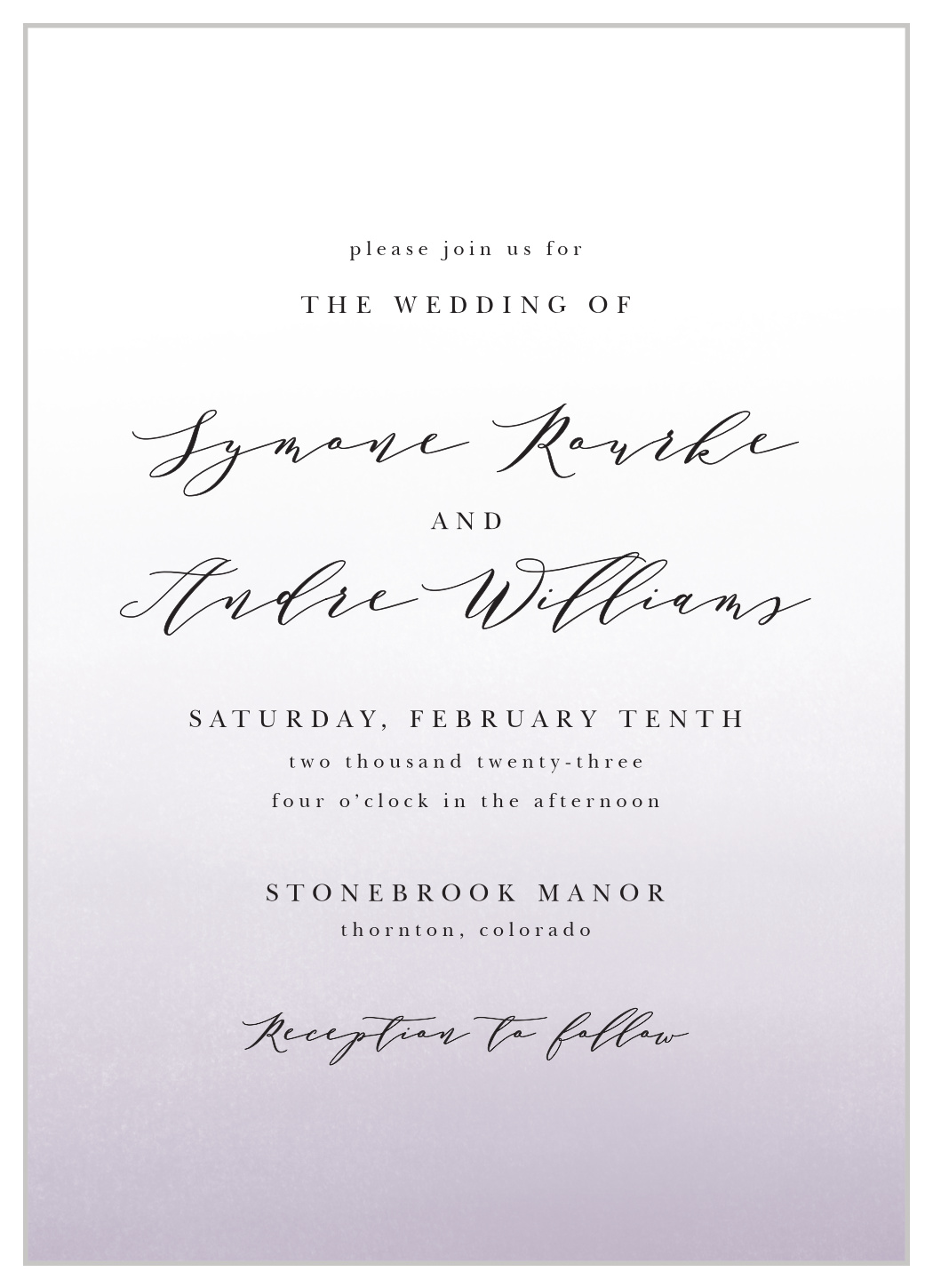Awesome Ombre Wedding Invitations