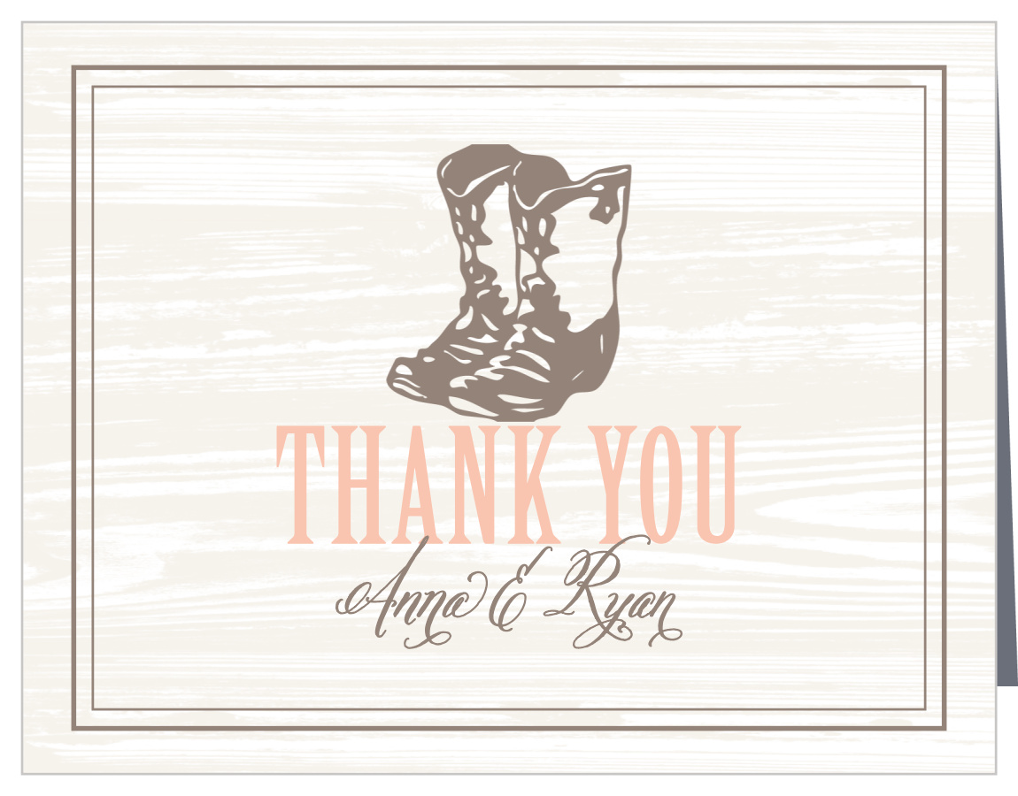 Butch Cassidy Bridal Shower Thank You Cards