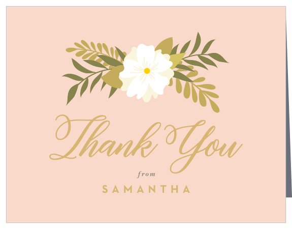 Your guests just showered you with love before your big day, write them a sweet note of gratitude in our Cake Bridal Shower Thank You Card.