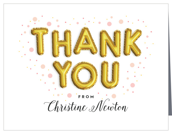 Celebrate those who showered you with love with our Celebration Bridal Shower Thank You Card! Customize each element to create a masterpiece all your own!