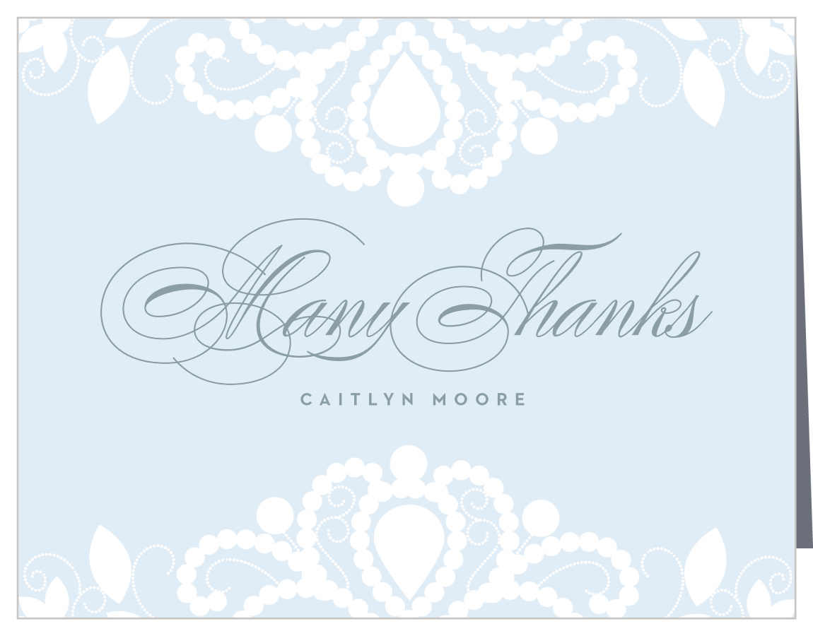 Couple Lace Bridal Shower Thank You Cards