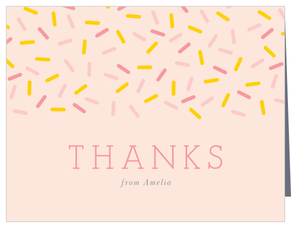 Impress your recipients with the adorable Cupcake Bridal Shower Thank You Card!  Customize the font, text and colors of this design.