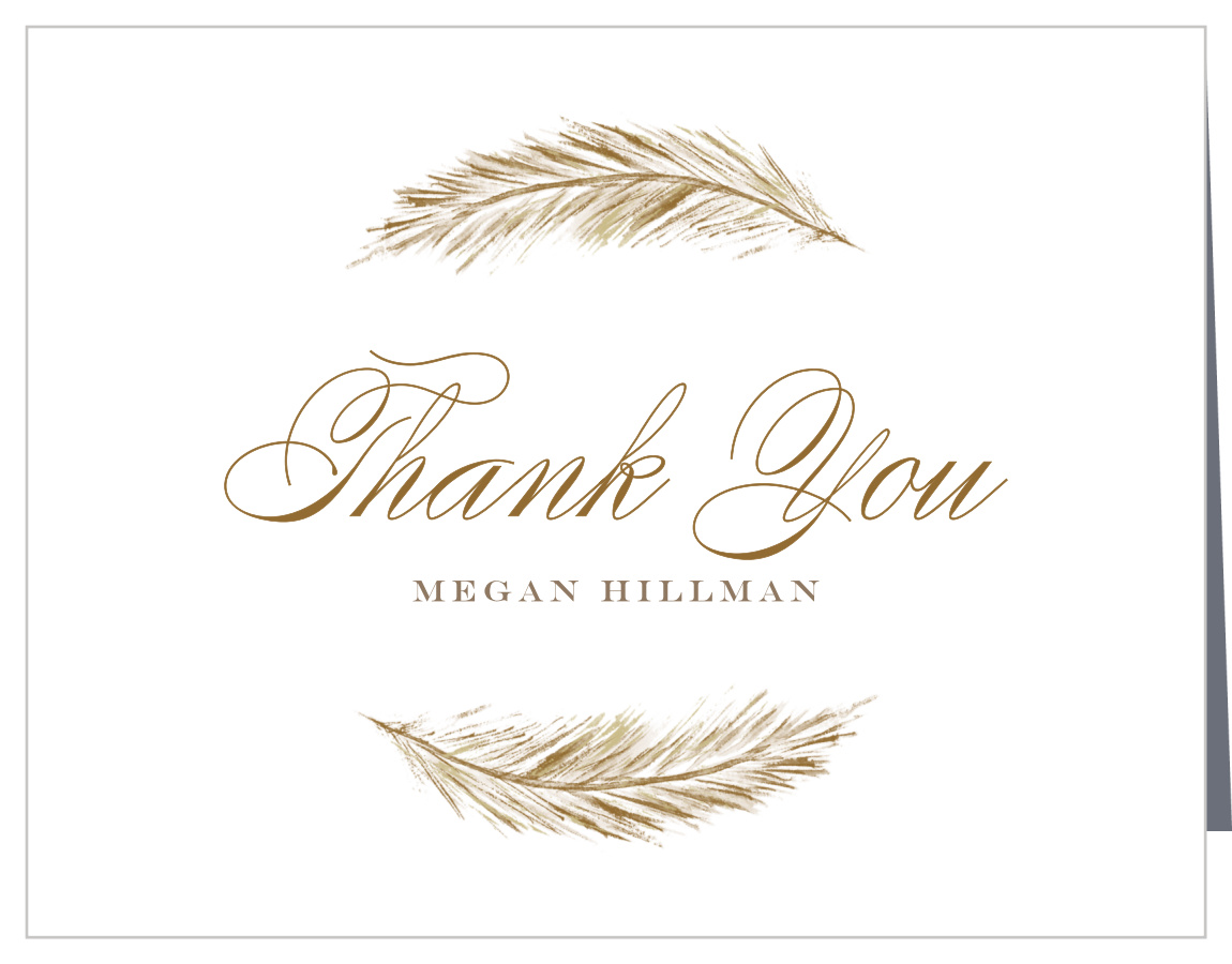Falling Feather Bridal Shower Thank You Cards