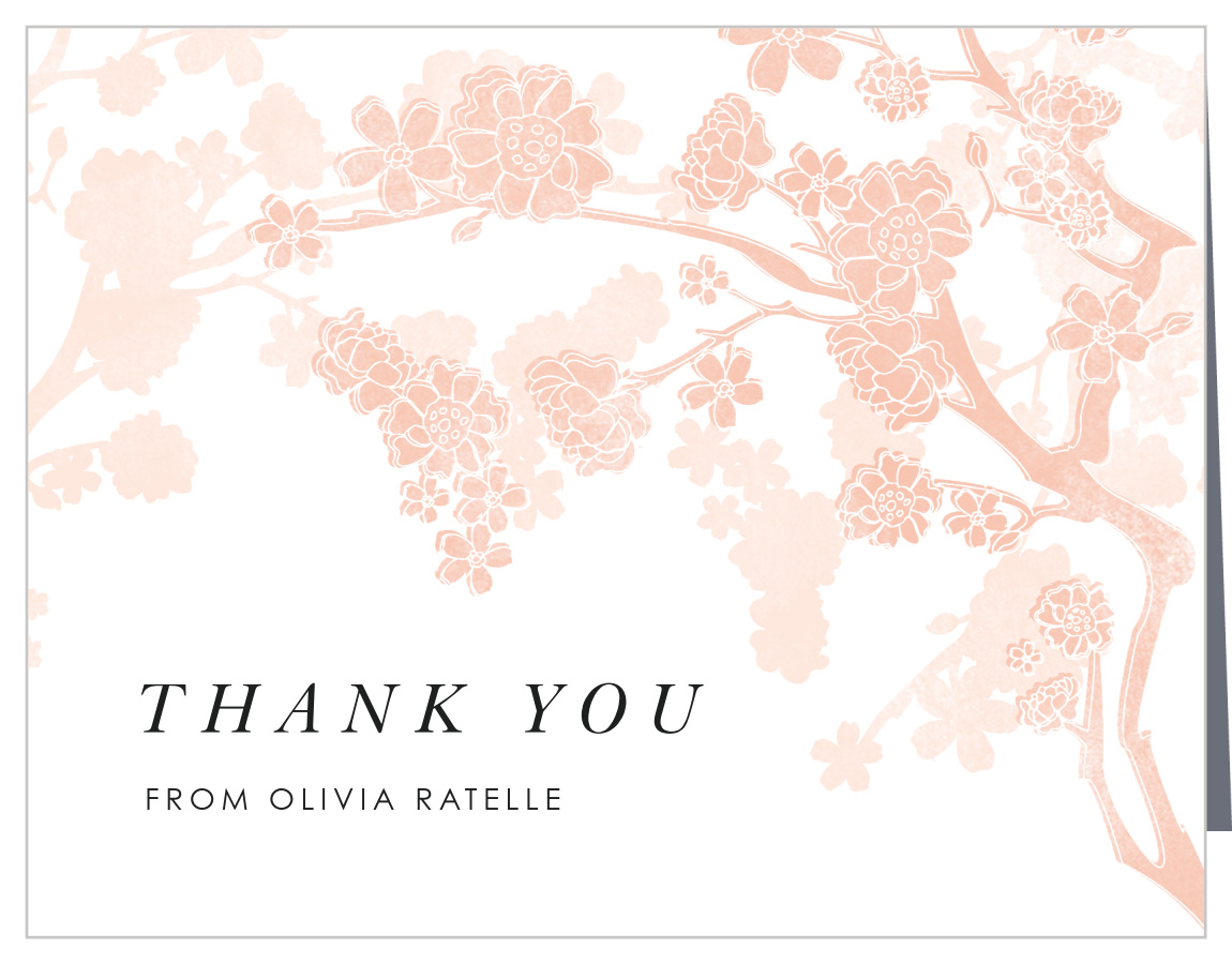 Floral Branch Bridal Shower Thank You Cards