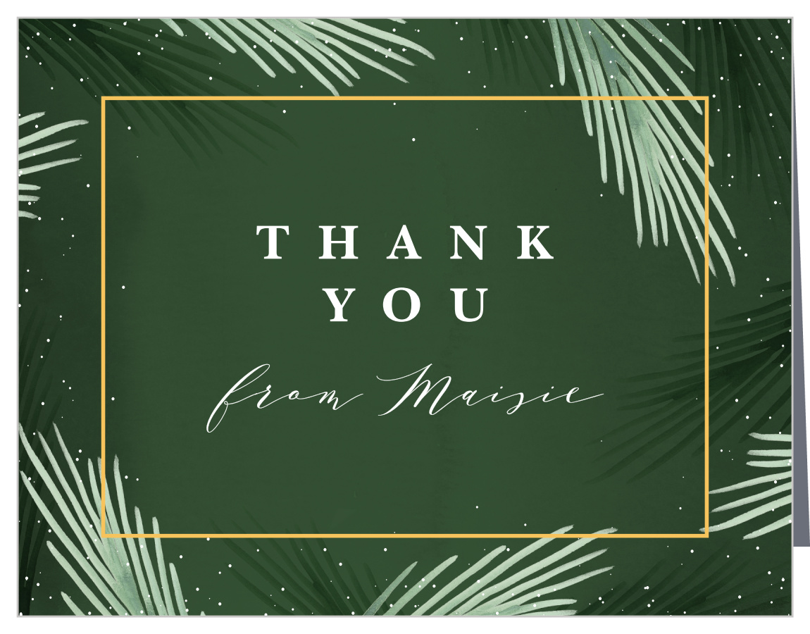 Snowy Forest Bridal Shower Thank You Cards