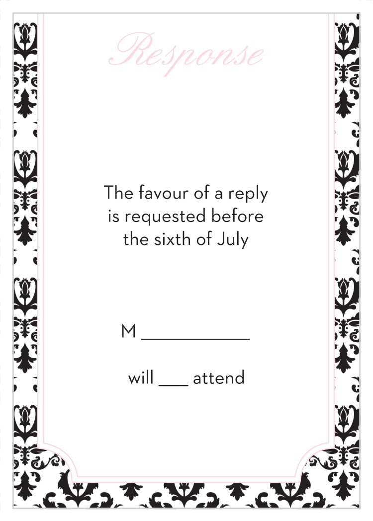 Pink Chic Response Cards