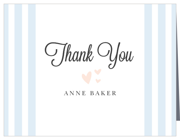Shower your guests with love and gratitude with the Heart Sent Bridal Shower Thank You Card.Customize the font, text and colors of this design to create a card unique to you!
