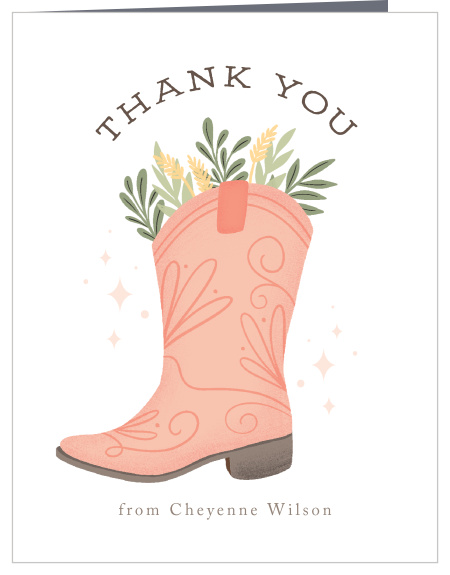 Howdy! The Hey Y'all Bridal Shower Thank You Card is perfect for those wanting a little country style to express their gratitude to family and friends. Customize the font, text and colors of this design to create a card unique to you!