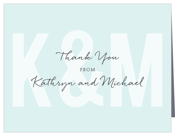 Let your friends and family know how much you both appreciated their company with the chic look of our Him & Her Bridal Shower Thank You Cards