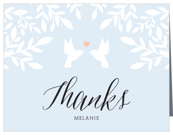 Show gratitude for the support of loved ones on your special day with our Love Robins Bridal Shower Thank You Cards.