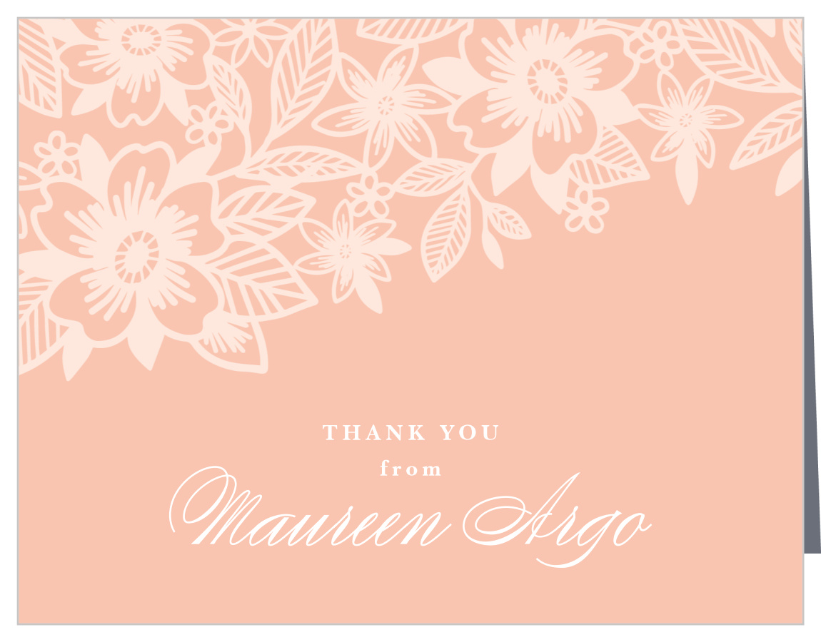 Lace Pattern Bridal Shower Thank You Cards