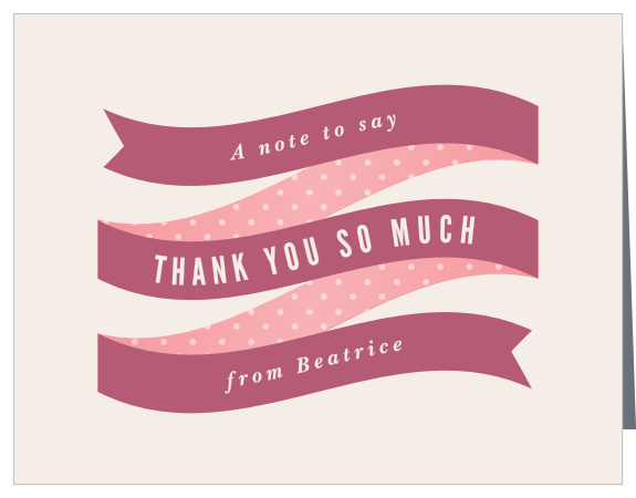 The Polka Dot Ribbon Bridal Shower Thank You Card is too cute! With multi-colored polka dots and endless customization possibilities who can resist? Customize the fonts, text, colors - everything!