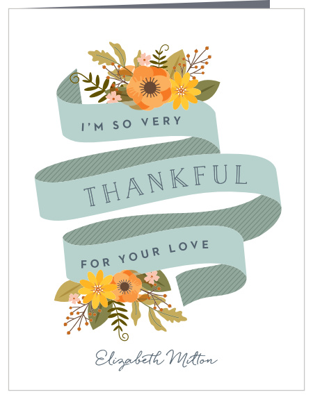 For all those who love ribbons, the Ribbon Fanatic Bridal Shower Thank You Card is the perfect way to say thanks to family and friends! Customize the fonts, text, colors - everything!