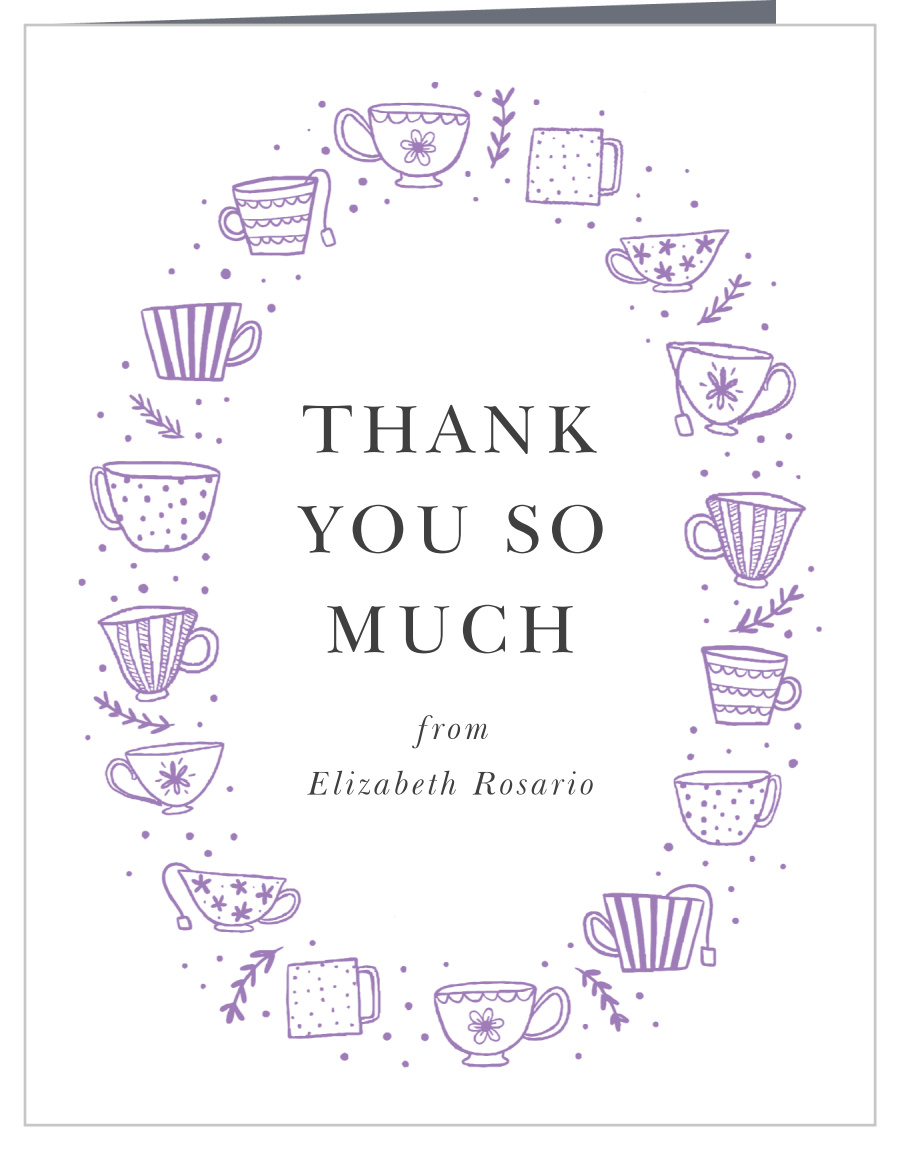 Tea Cup Stack Bridal Shower Thank You Cards