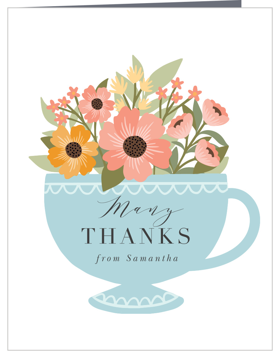 Tea Party Bridal Shower Thank You Cards