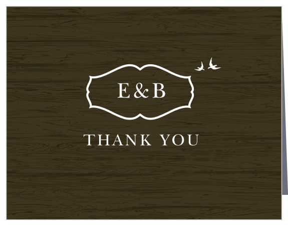 With a rustic, wood-like background, the Titanic Bridal Shower Thank You Card makes for a great way to express your gratitude to family and friends! Completely customizable, too!