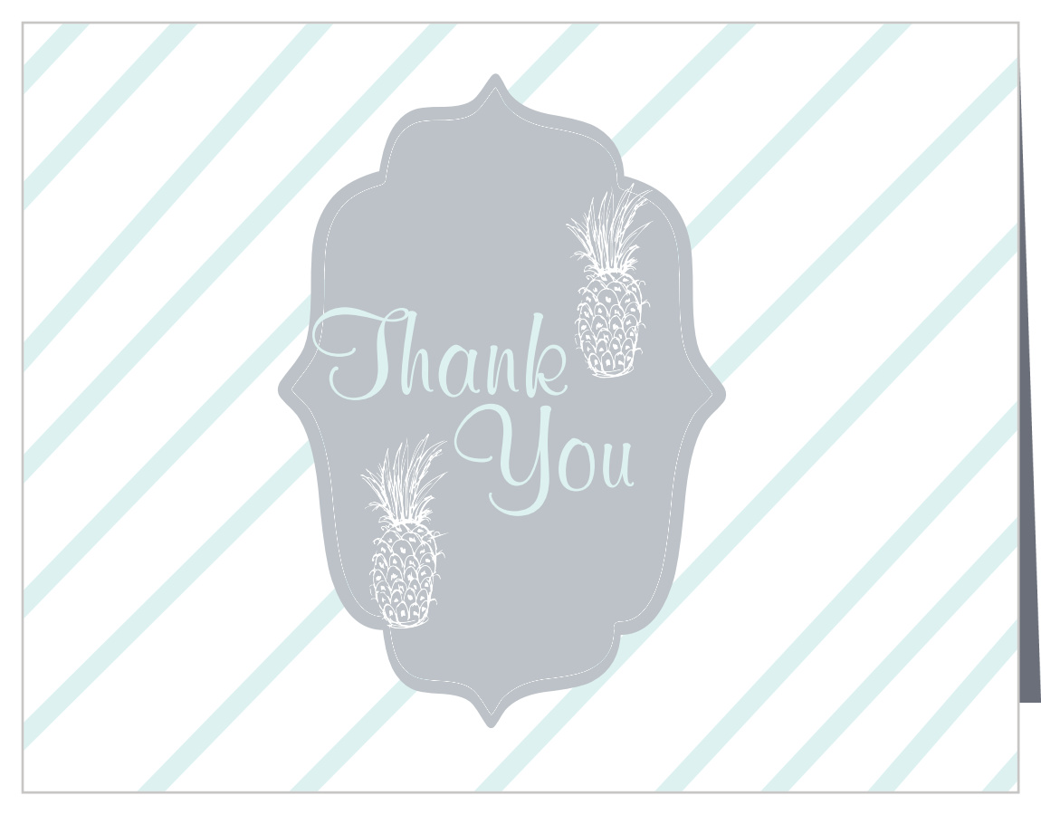 Tropical Pineapple Bridal Shower Thank You Cards
